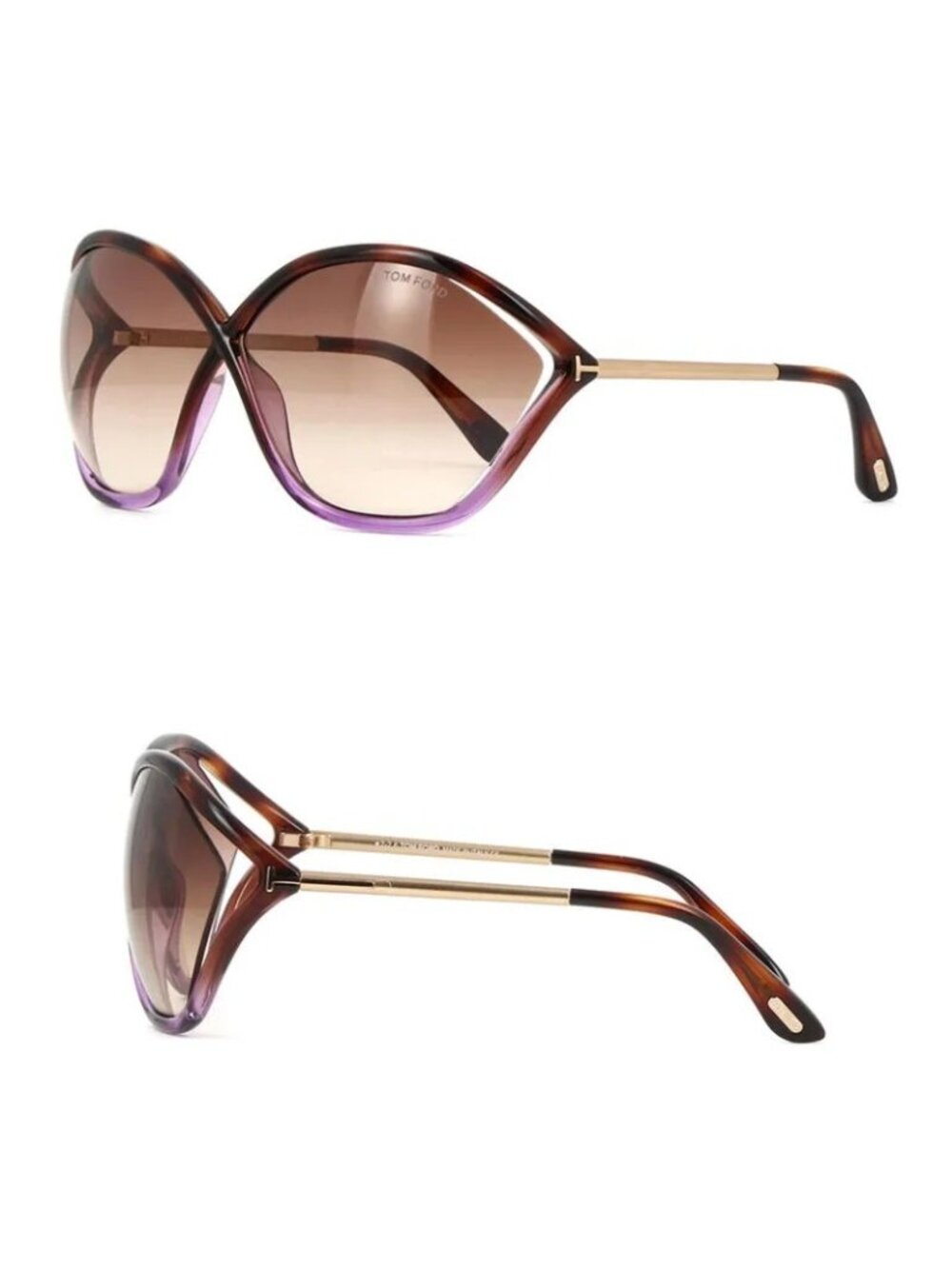 NWT Tom Ford Bella FT0529 56F Oversized Women Sunglasses